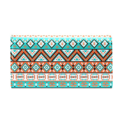 Navajo Style Print Pattern Women's Trifold Wallet