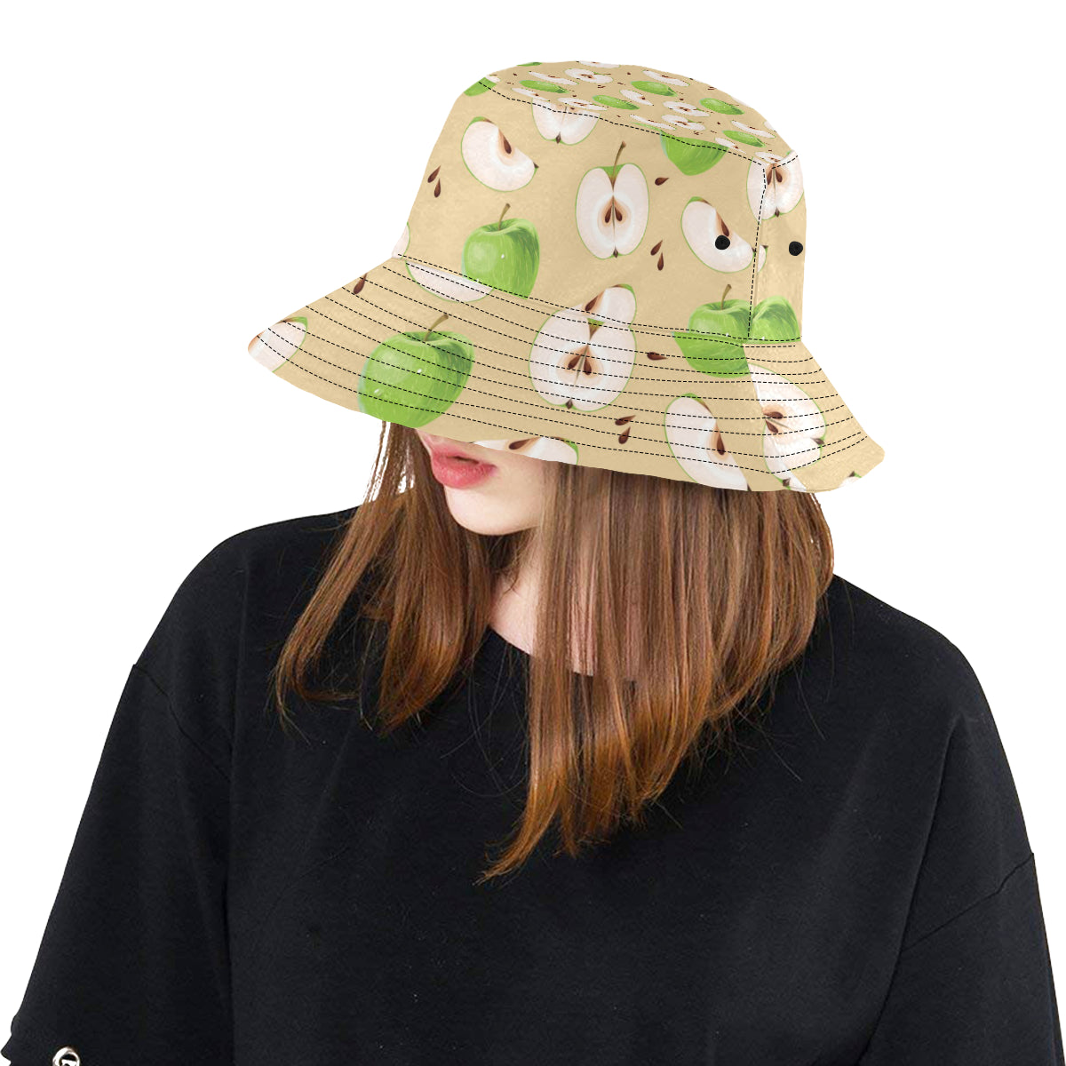 Apple Pattern Print Design AP07 Unisex Bucket Hat