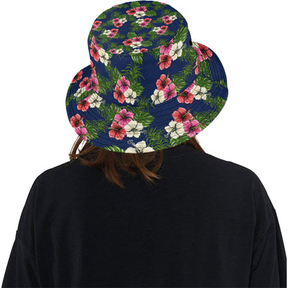 Hibiscus Pattern Print Design HB028 Unisex Bucket Hat