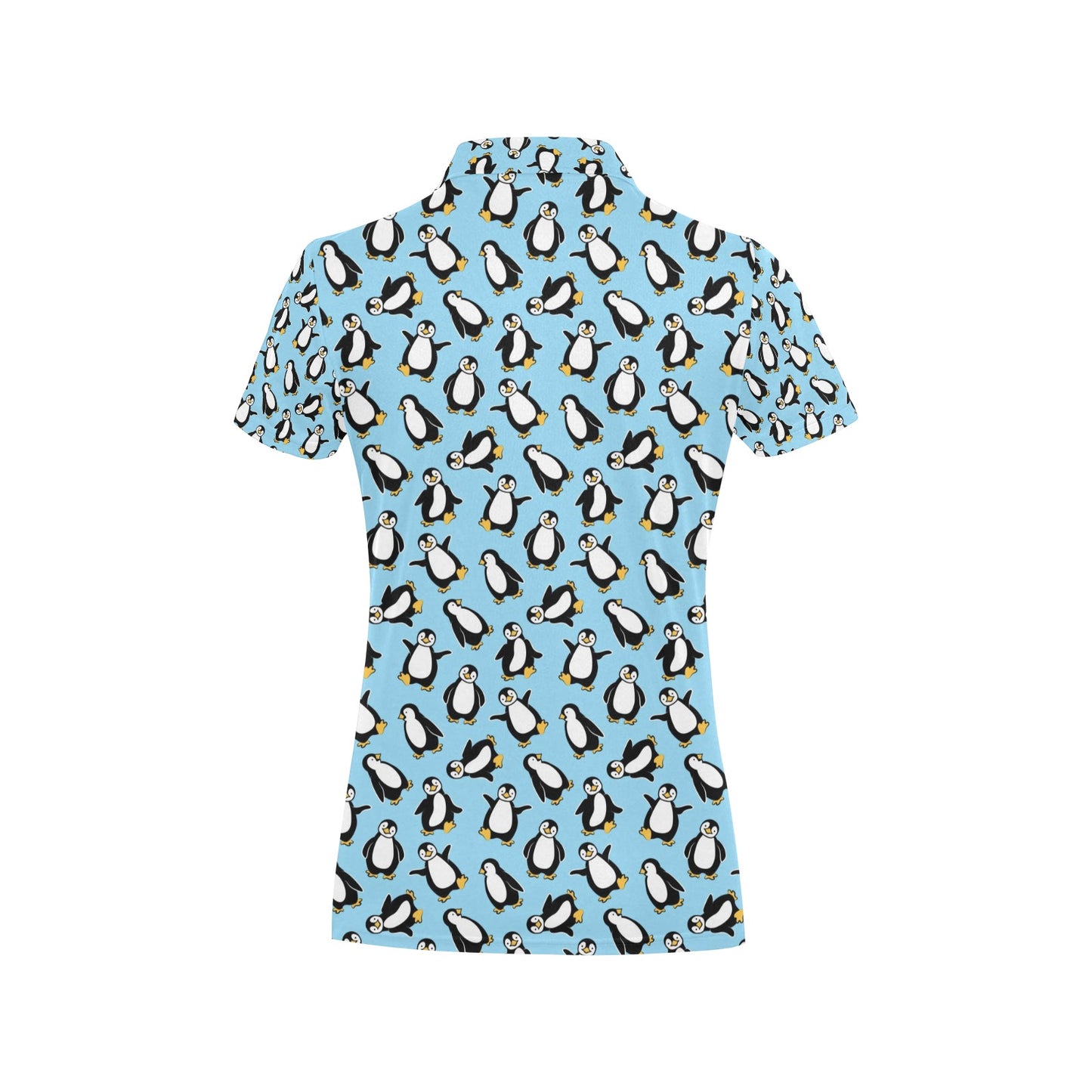 Penguin Happy Print Women's Polo Shirt