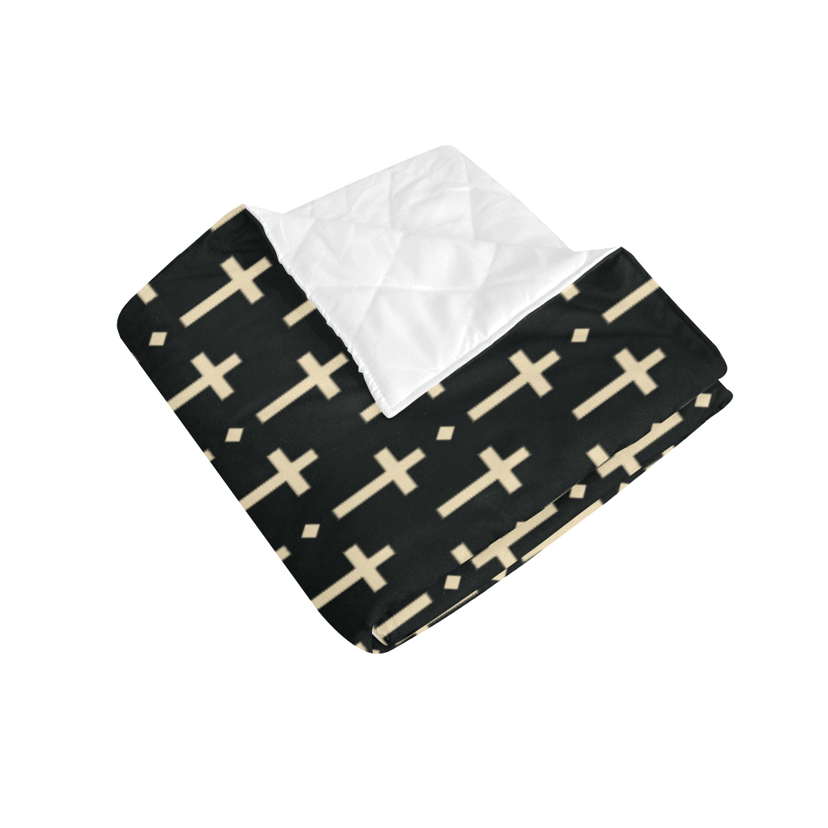 Cross Pattern Print Design 03 Premium Quilt