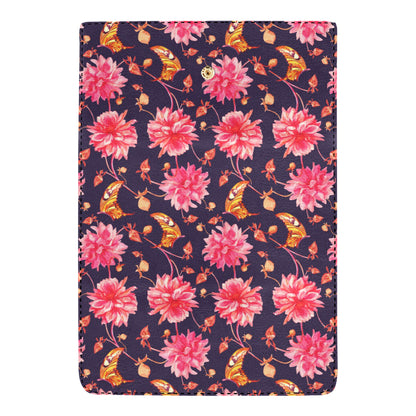 Dahlia Pattern Print Design DH03 Women's Trifold Wallet