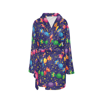 Candy Pattern Print Design CA06 Women's Fleece Robe