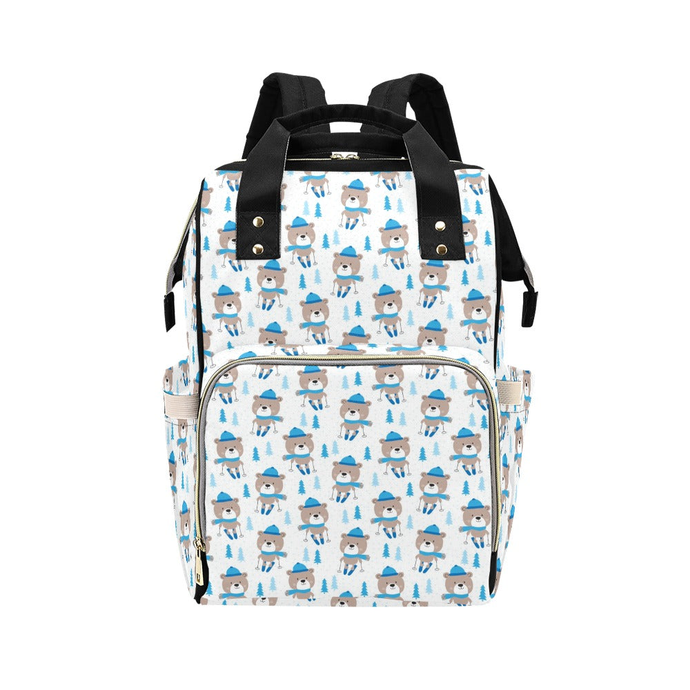 Ski Print Design LKS306 Diaper Bag Backpack