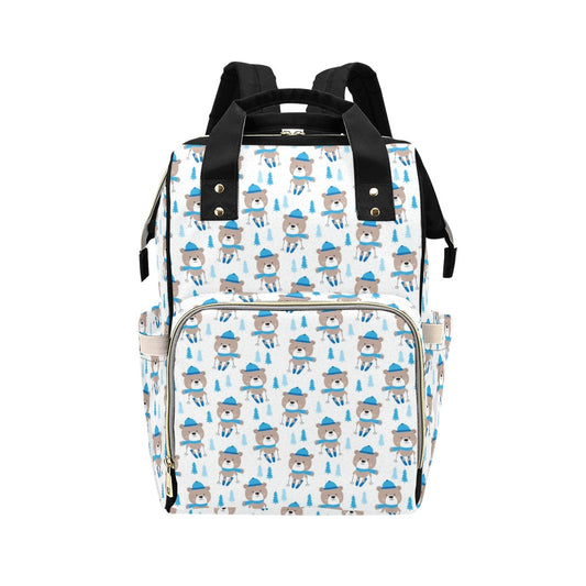 Ski Print Design LKS306 Diaper Bag Backpack