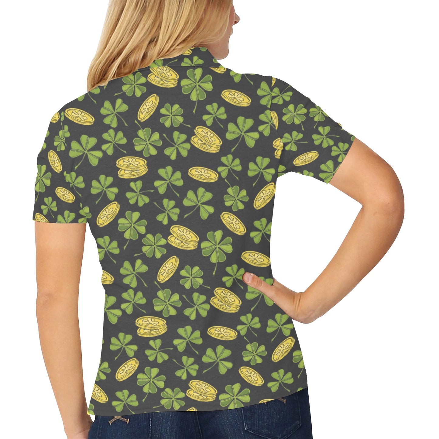 St Patricks Day Print Design LKS305 Women's Polo Shirt