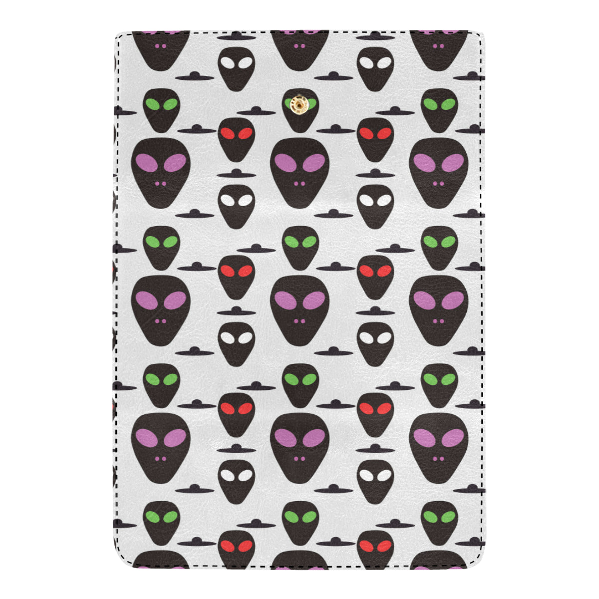 Alien Pattern Print Design 06 Women's Trifold Wallet