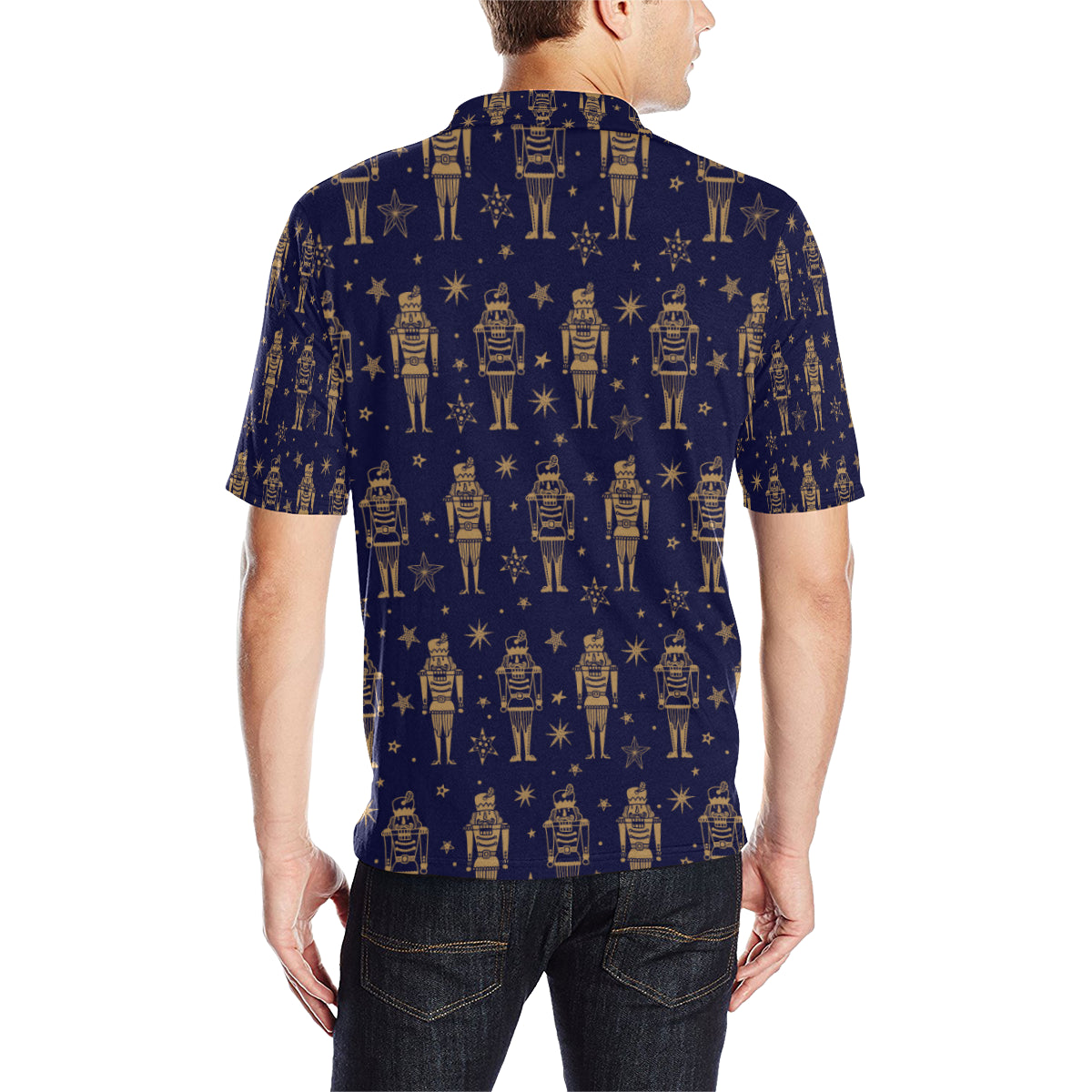 Nutcracker Pattern Print Design A05 Men Polo Shirt
