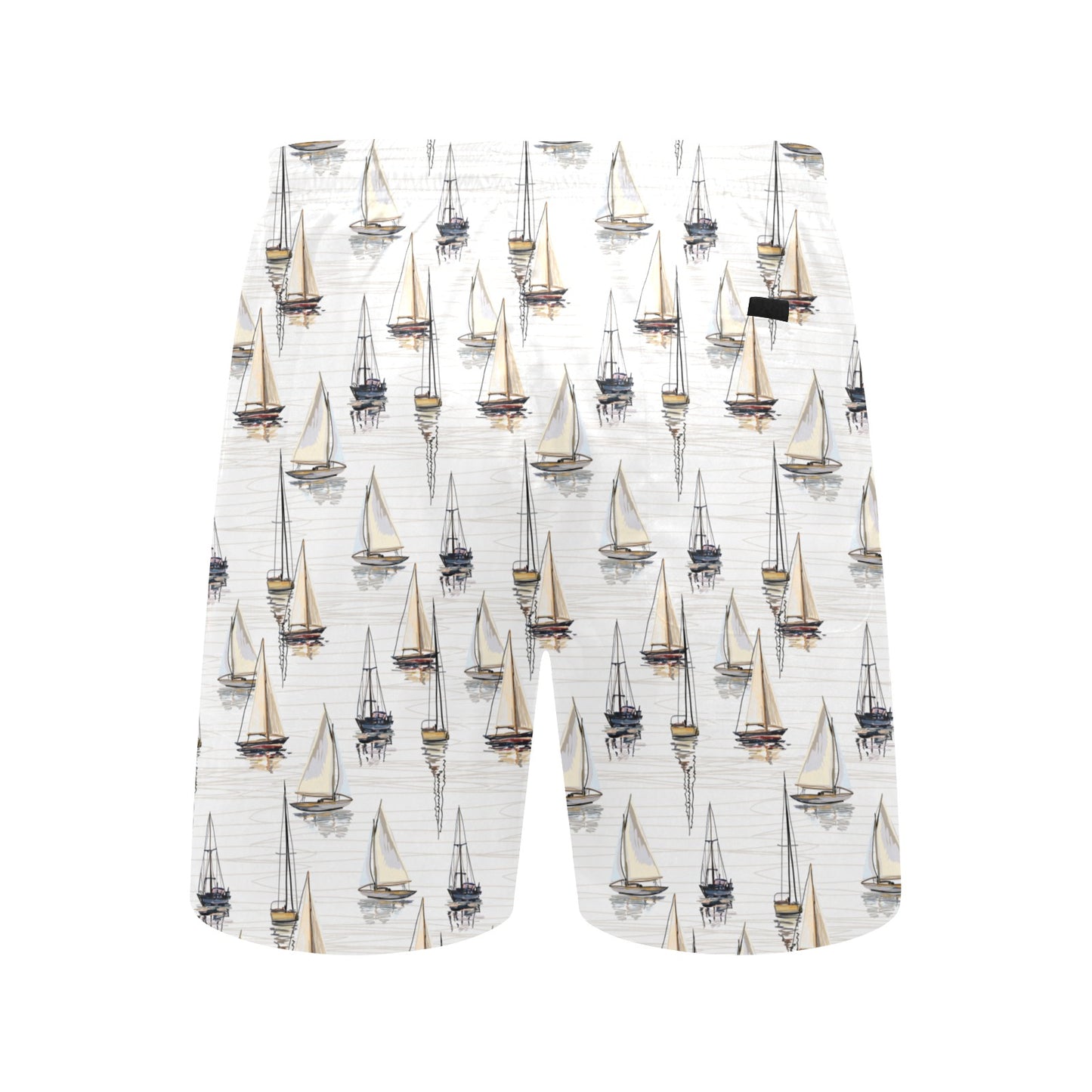 Sailboat Paint Pattern Print Design LKS307 Men's Swim Trunks Beach Shorts
