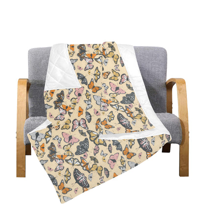 Butterfly Pattern Print Design 04 Premium Quilt