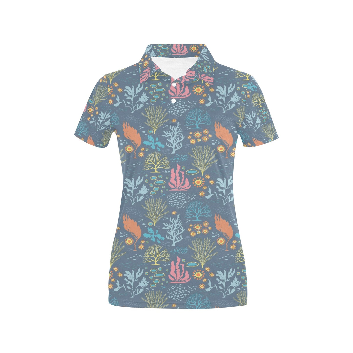 Seaweed Print Design LKS304 Women's Polo Shirt