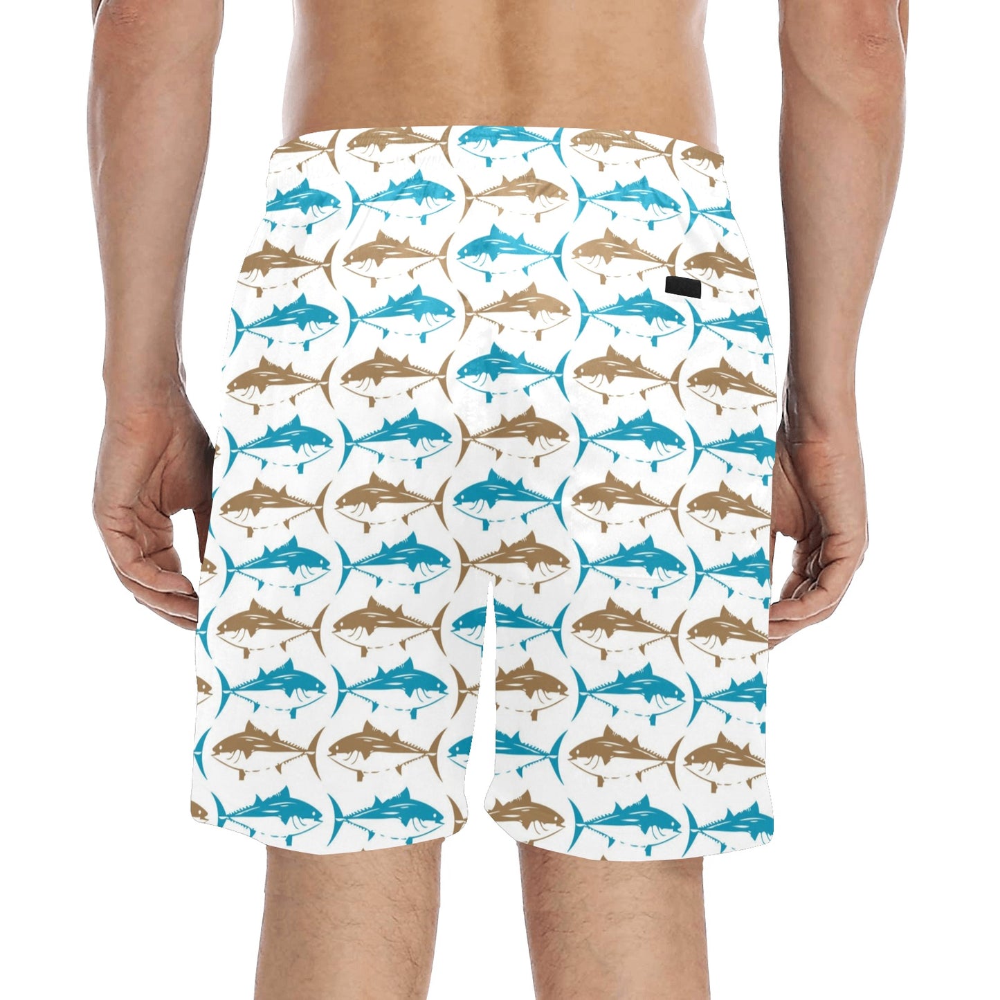 Tuna Fish Print Design LKS301 Men's Swim Trunks Beach Shorts