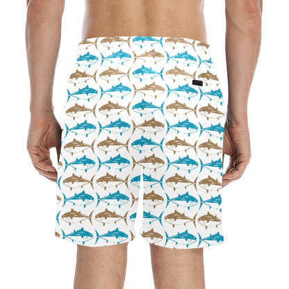 Tuna Fish Print Design LKS301 Men's Swim Trunks Beach Shorts