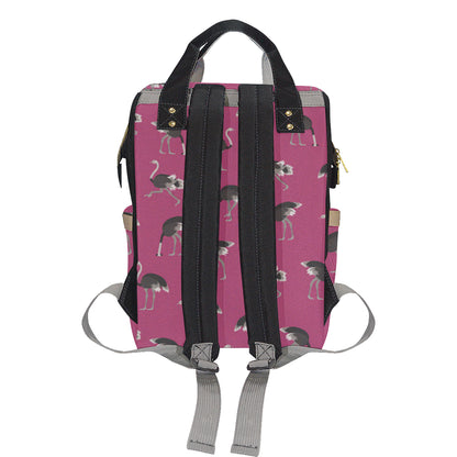 Emu Pattern Print Design 02 Diaper Bag Backpack