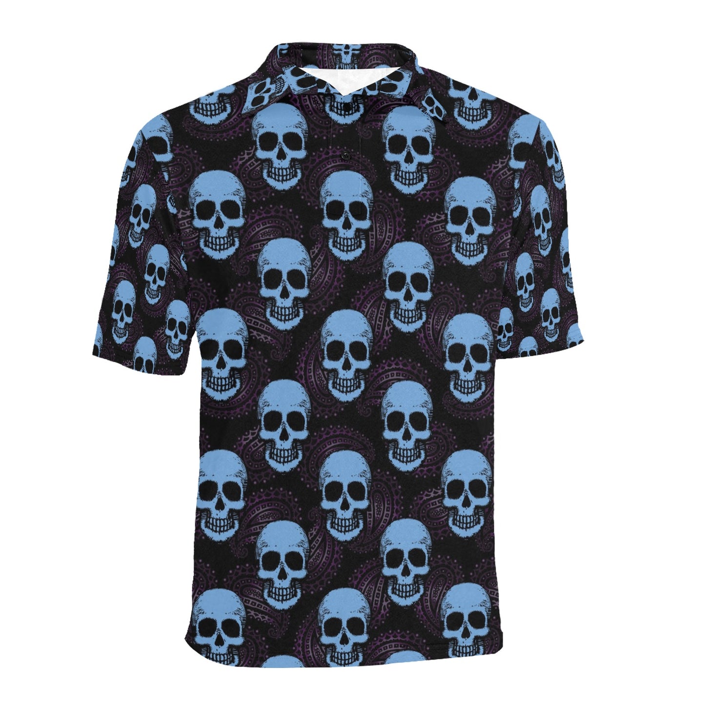 Skull Print Design LKS3012 Men Polo Shirt