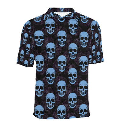 Skull Print Design LKS3012 Men Polo Shirt