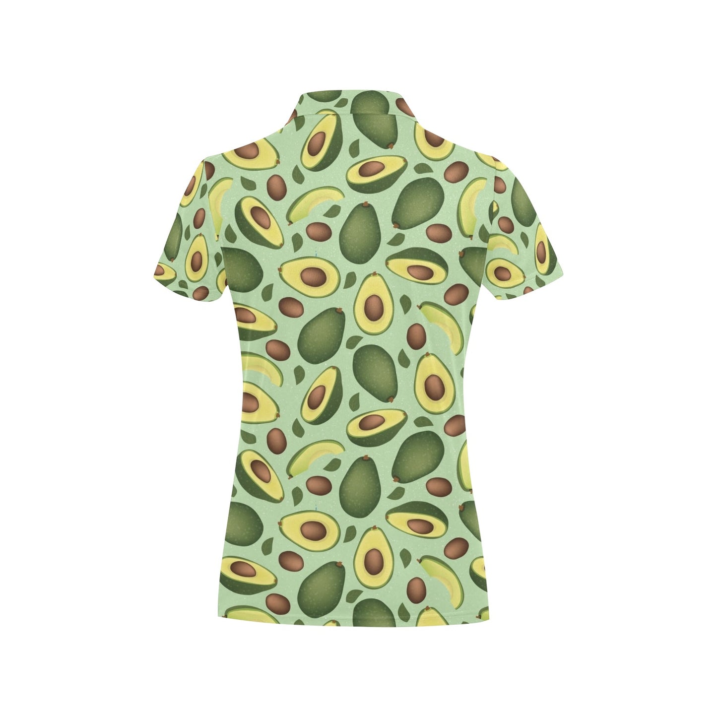 Avocado Pattern Print Design AC01 Women's Polo Shirt