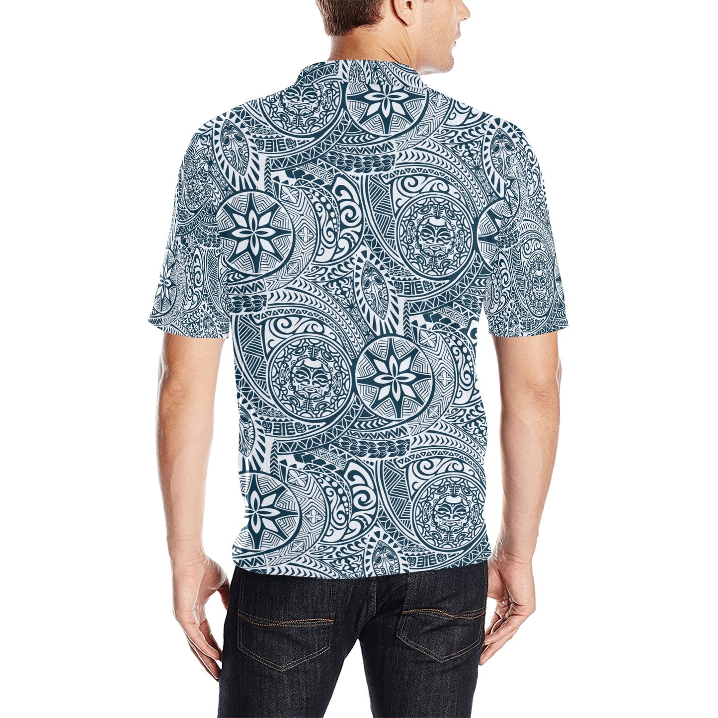 Samoan Pattern Print Design LKS306 Men Polo Shirt