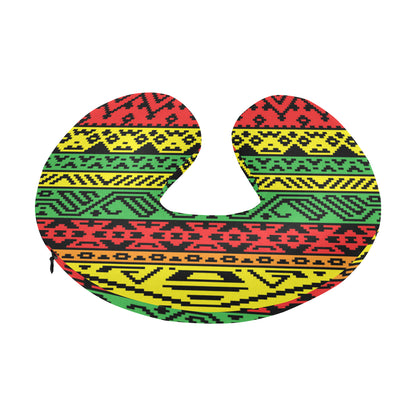 Rastafarian Pattern Print Design A02 U-Shaped Travel Neck Pillow