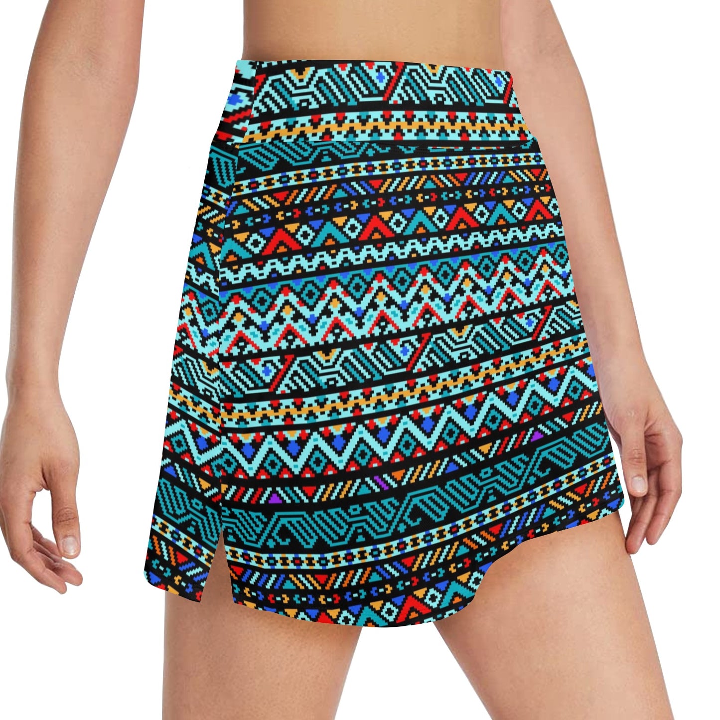 Southwestern Style 17" Golf & Pickleball Skort with Pockets