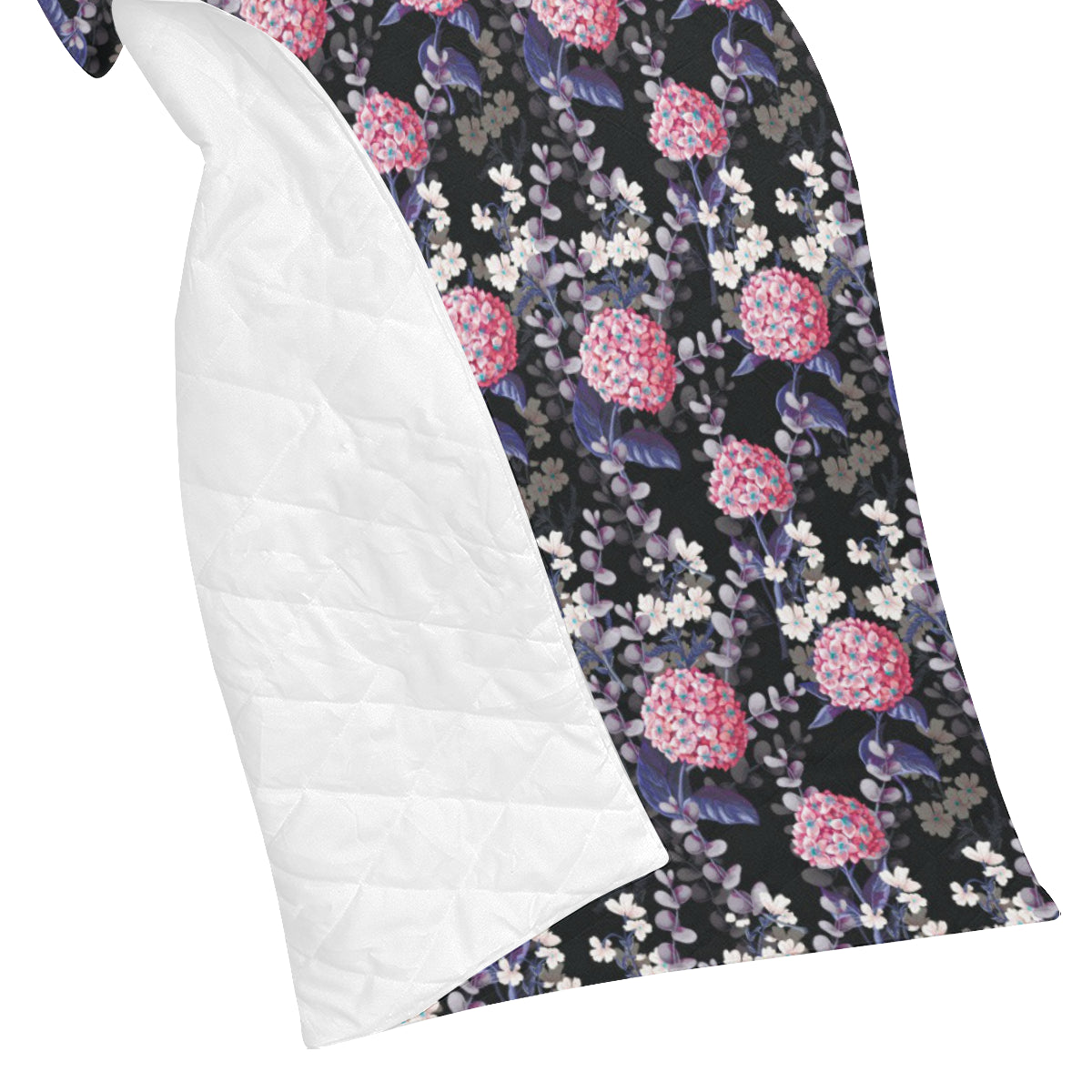 Hydrangea Pattern Print Design HD04 Premium Quilt