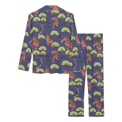 Tiger Pattern Japan Style Women's Long Pajama Set