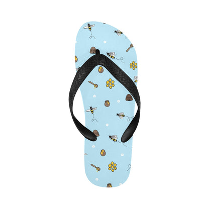 Honey Bee Print Design LKS307 Flip Flops