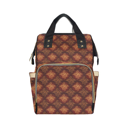 Chinese Dragons Gold Design Diaper Bag Backpack