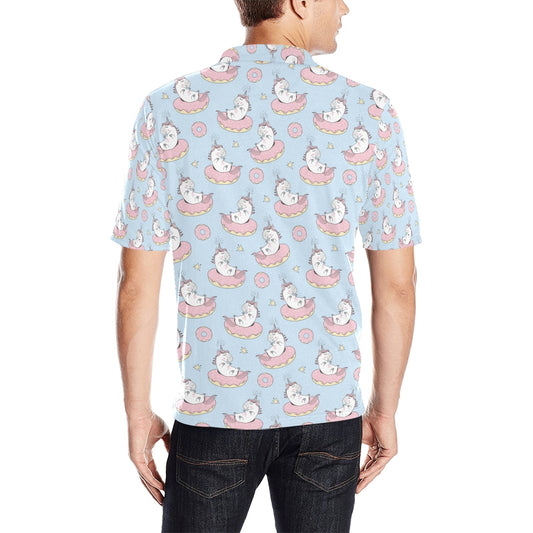 Unicorn Print Design LKS303 Men Polo Shirt