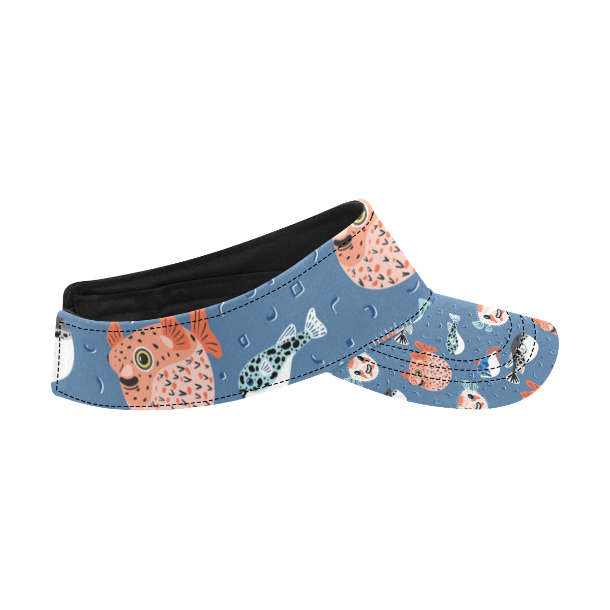 Fugu Pattern Print Design 02 Unisex Sun Visor