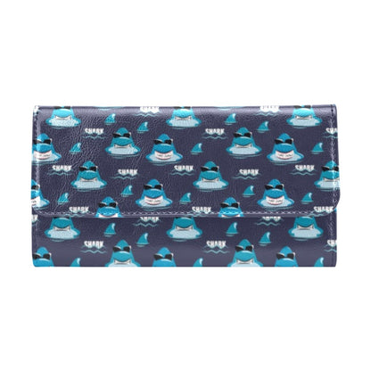 Shark Print Design LKS309 Women's Trifold Wallet