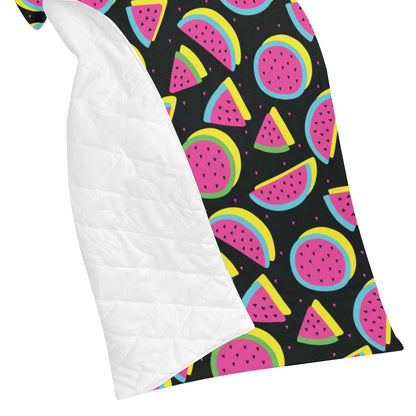 Watermelon Pattern Print Design WM07 Premium Quilt