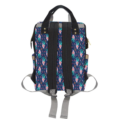 Mermaid Girl Cute Design Print Diaper Bag Backpack
