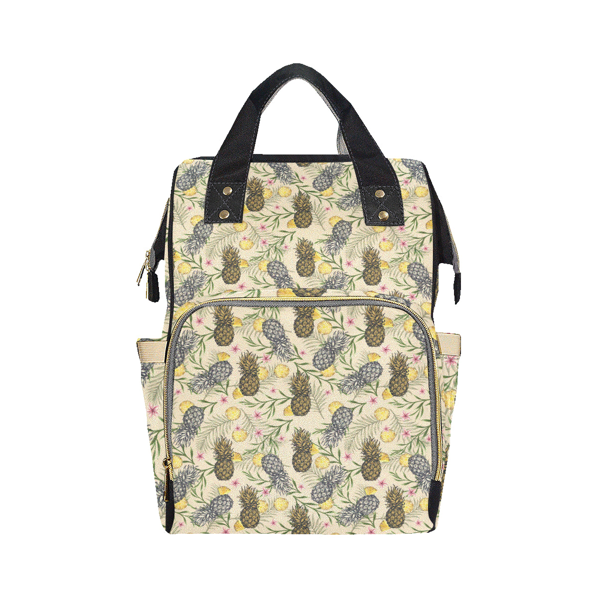 Pineapple Pattern Print Design PP012 Diaper Bag Backpack