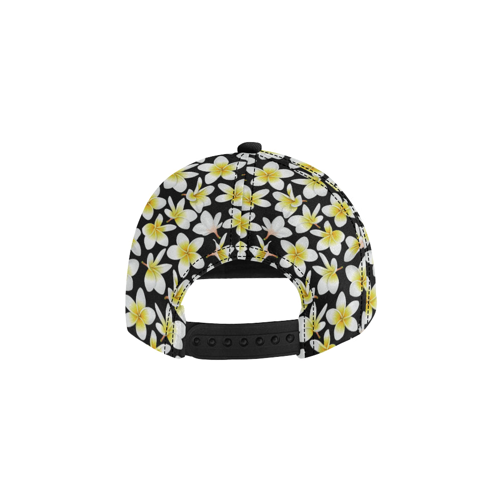 Yellow Plumeria Hawaiian Flowers Snapback Cap