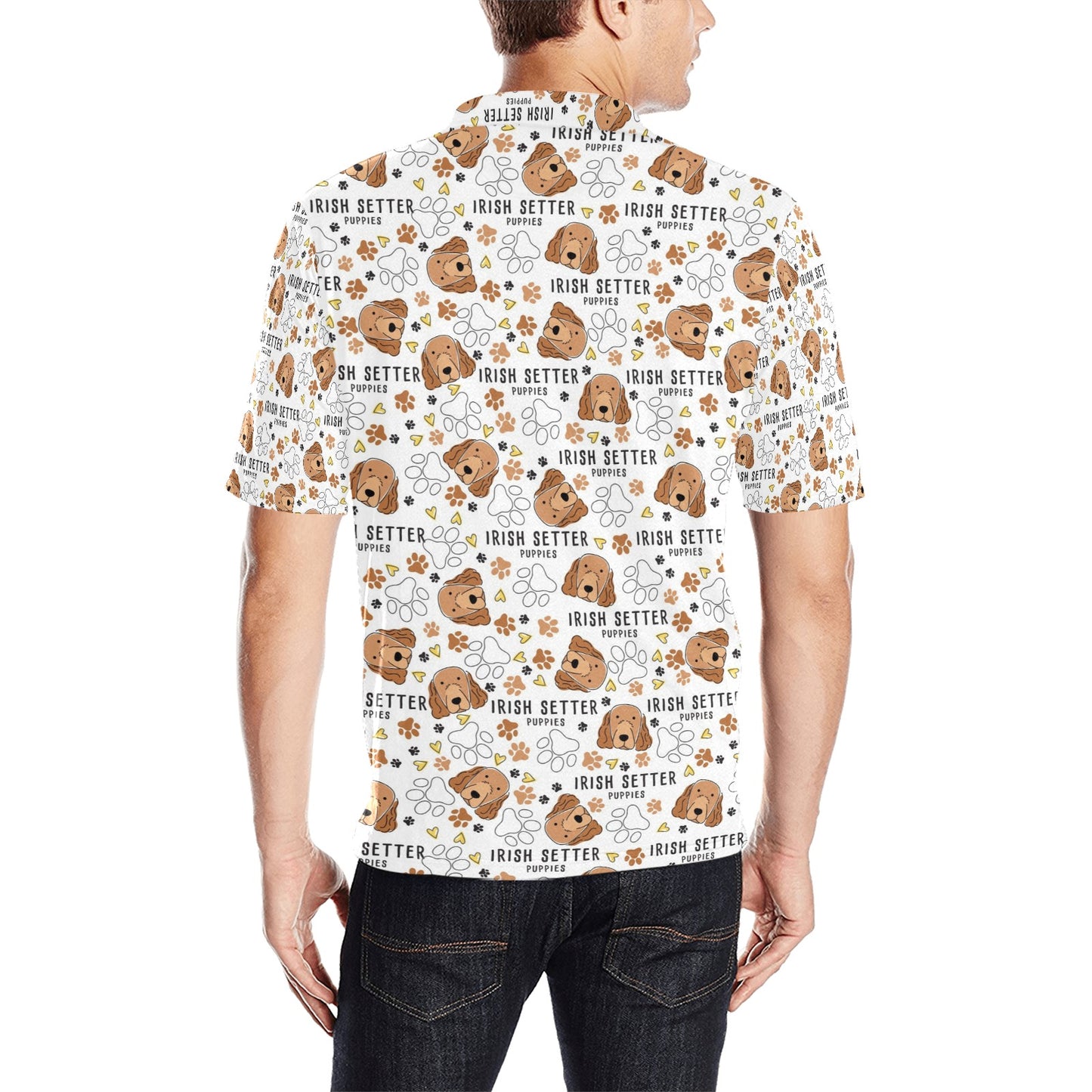 Setters Irish Print Design LKS301 Men Polo Shirt