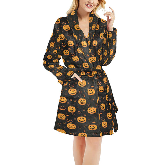 Halloween Print Design LKS401 Women's Fleece Robe