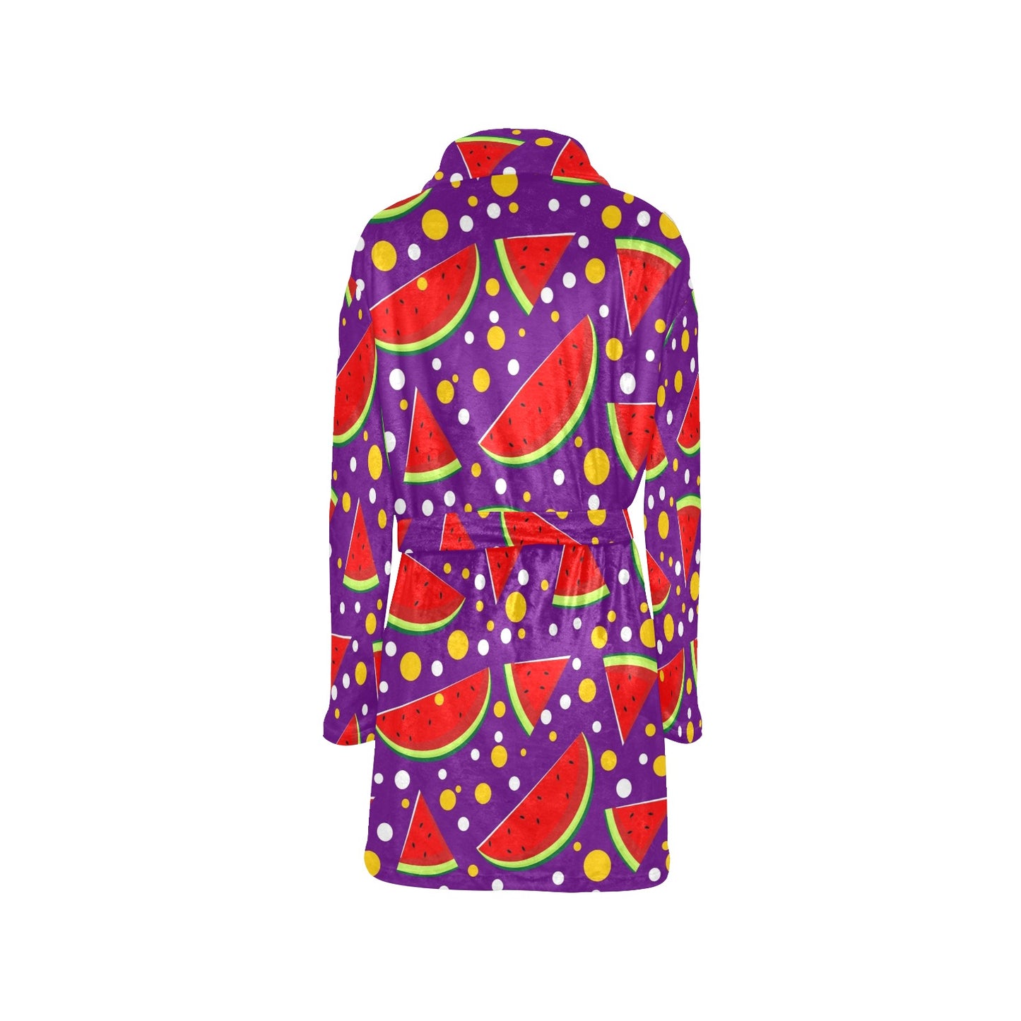 Watermelon Pattern Print Design WM010 Women's Fleece Robe