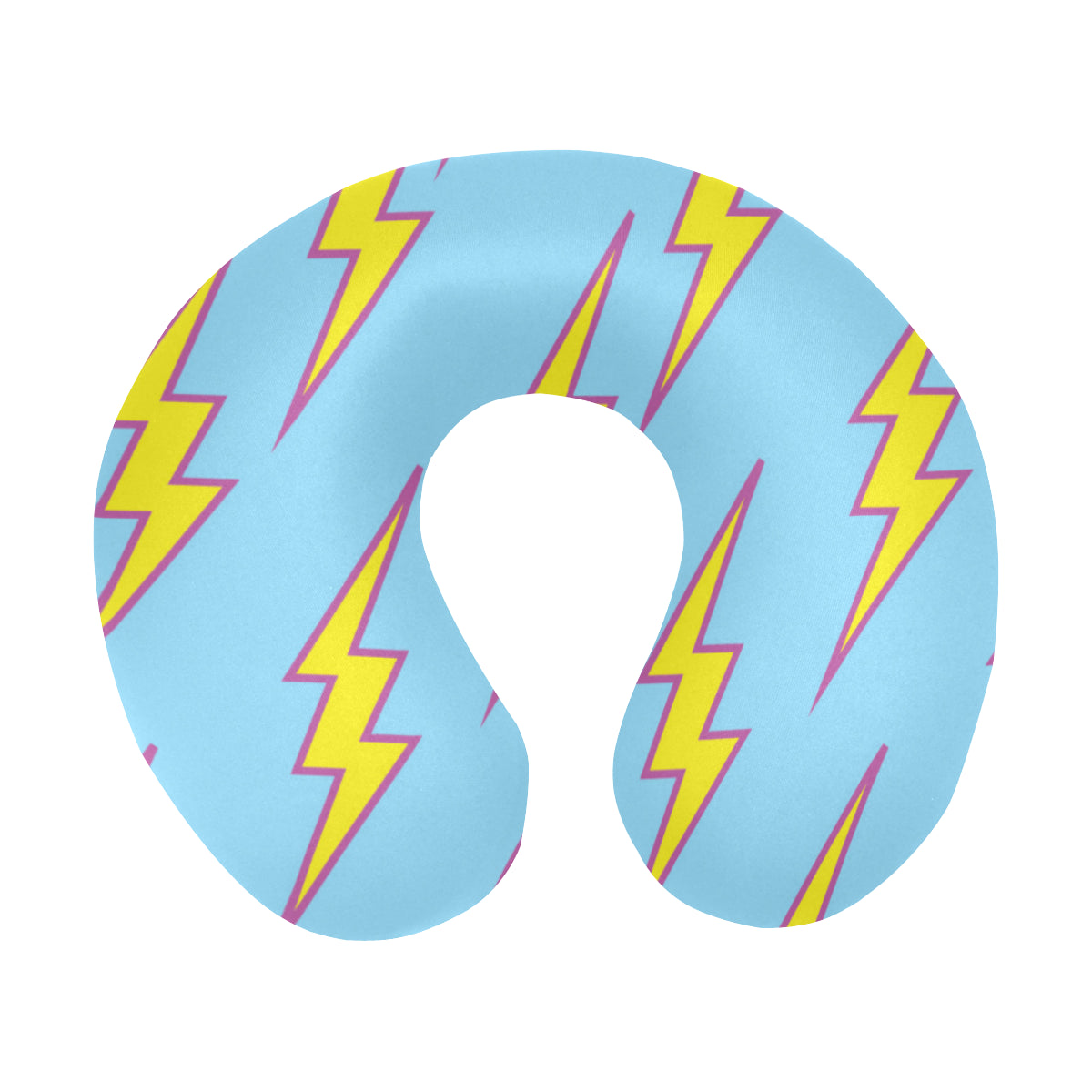 Lightning Thunder Pattern Print Design 02 U-Shaped Travel Neck Pillow