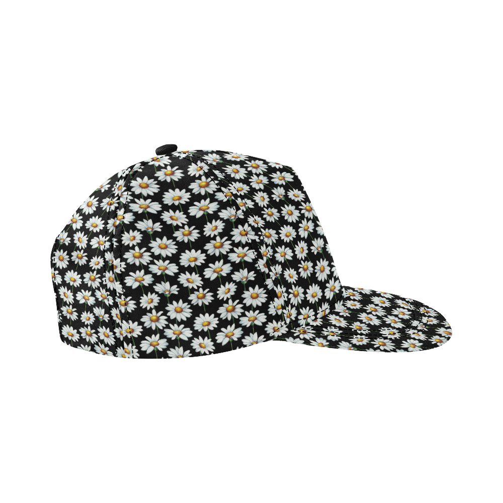 Daisy Print Pattern Snapback Cap