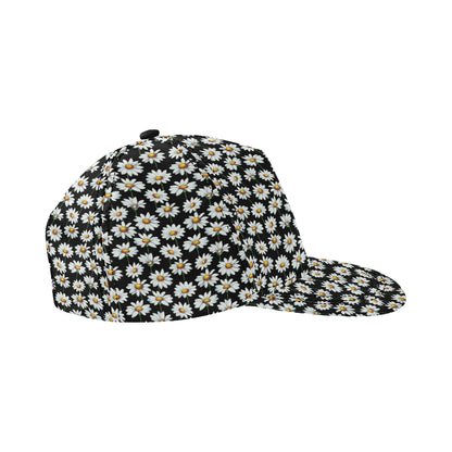 Daisy Print Pattern Snapback Cap