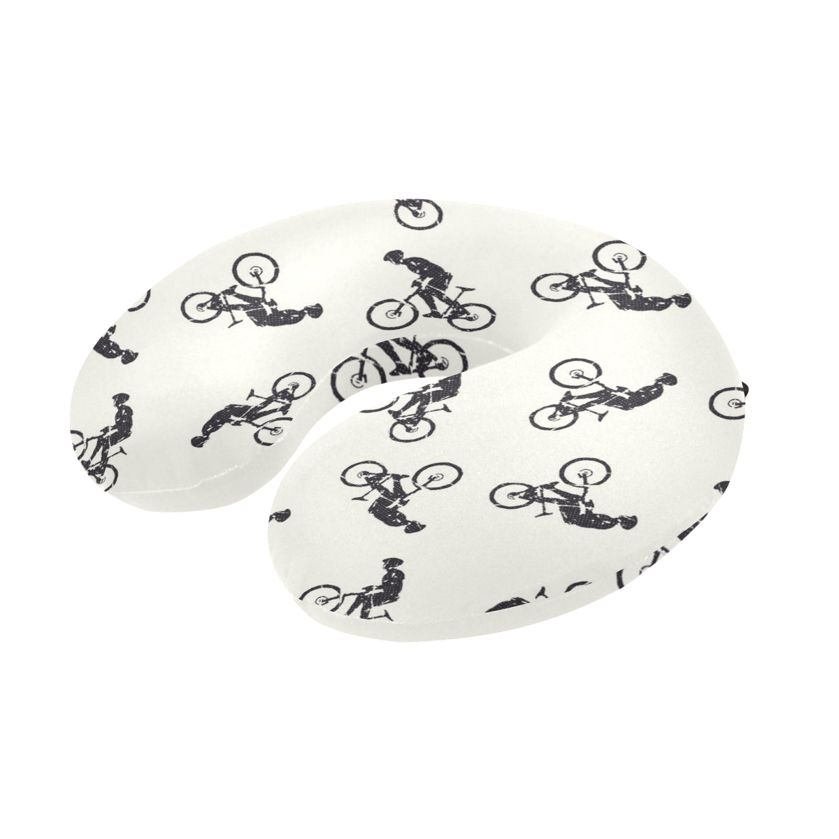 Mountain bike Pattern Print Design 01 U-Shaped Travel Neck Pillow