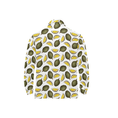 Durian Pattern Print Design DR03 Long Sleeve Polo Shirt For Men's
