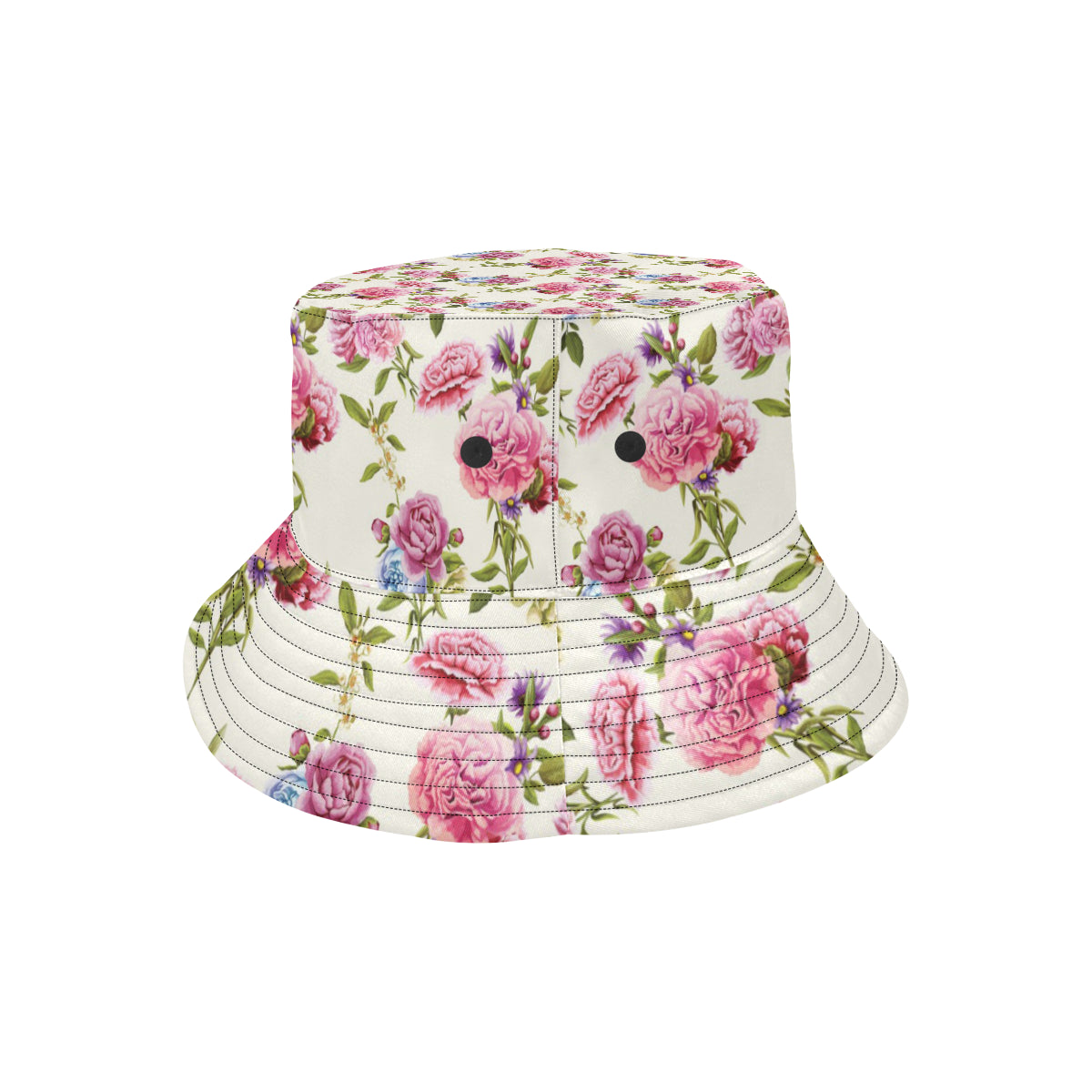 Carnations Pattern Print Design CN02 Unisex Bucket Hat