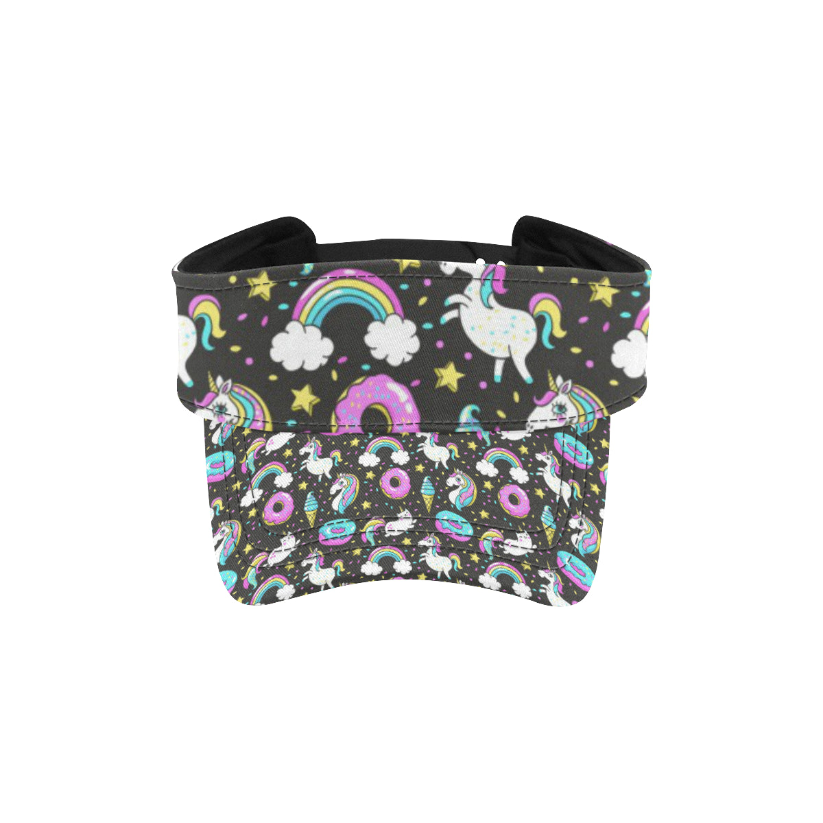Donut Unicorn Pattern Print Design DN09 Unisex Sun Visor