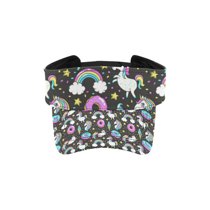 Donut Unicorn Pattern Print Design DN09 Unisex Sun Visor