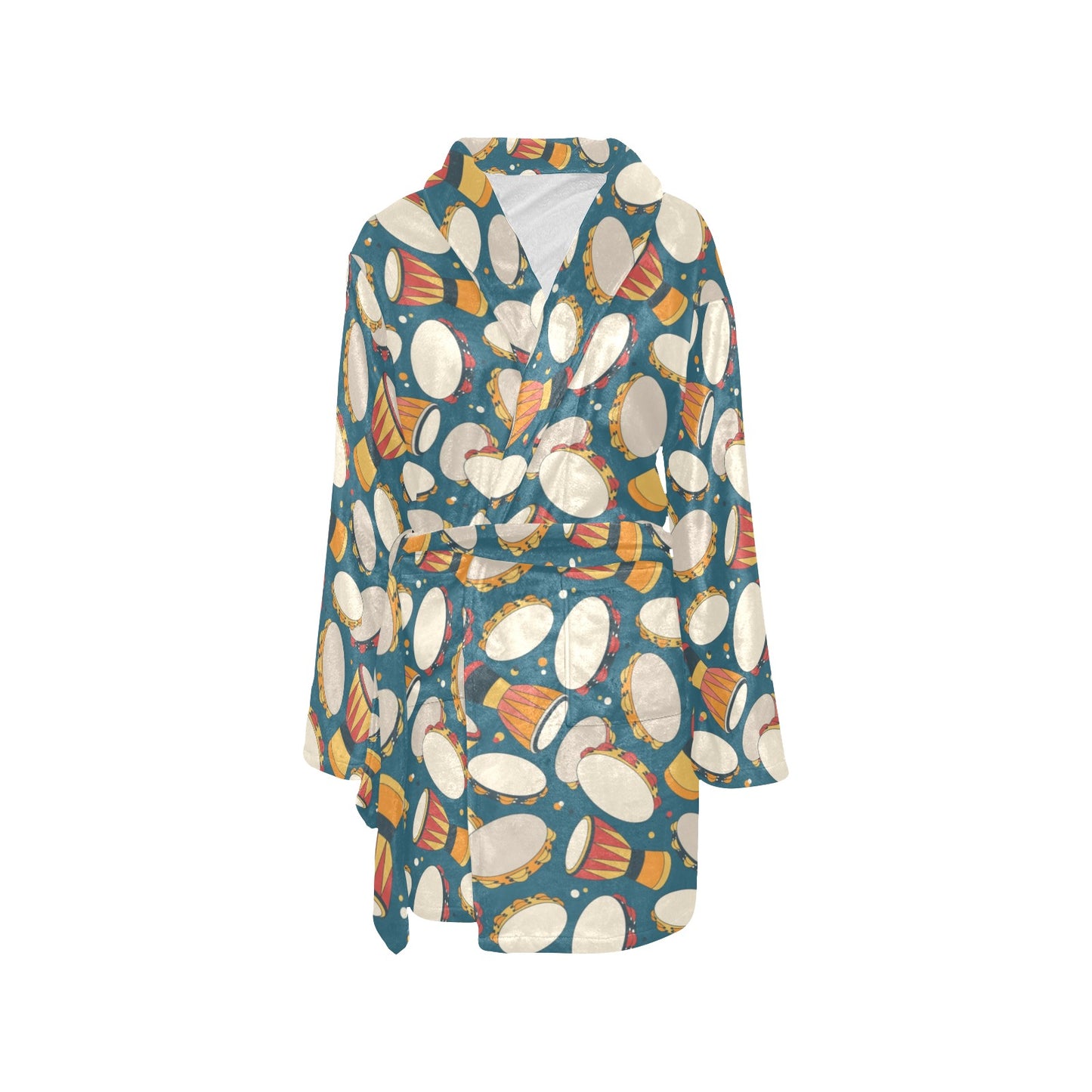 Tambourine Pattern Print Design 01 Women's Fleece Robe