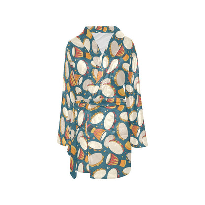 Tambourine Pattern Print Design 01 Women's Fleece Robe