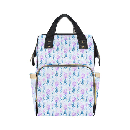 Lilac Pattern Print Design LI05 Diaper Bag Backpack