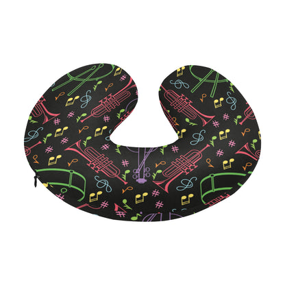 Cello Neon Pattern Print Design 02 U-Shaped Travel Neck Pillow